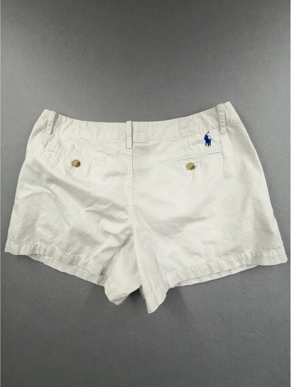 Polo Ralph Lauren White Chino Shorts Women's Size 6 Cotton Twill Preppy Classic